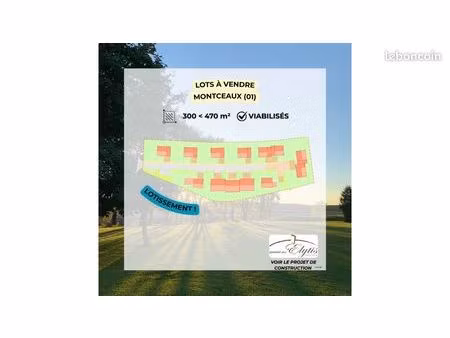 terrain 375 m² montceaux