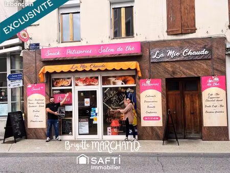 fonds de commerce  pâtisserie  salon de thé  snack 84 m² le cheylard