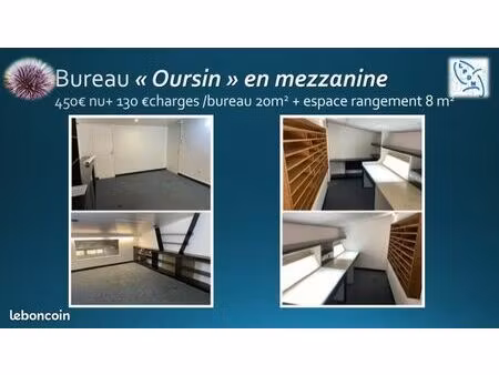 2 bureaux à louer zac rivière roche