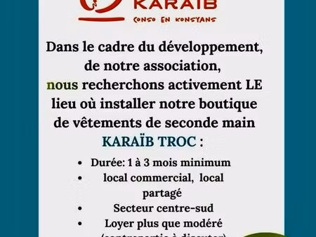 boutique de seconde main recherche son local