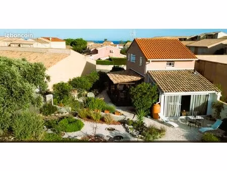 rare à saint pierre la mer: hors copropriété  maison 80 m²  vue exceptionnelle sur la clap