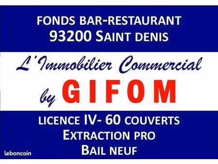 bar  restaurant 134 m² saint-denis