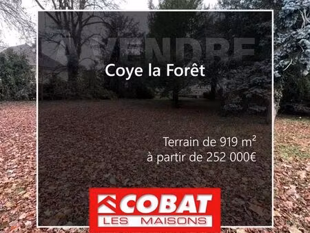 terrain 919 m² coye la foret