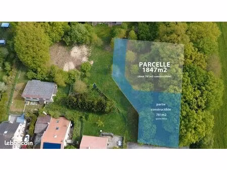 terrain constructible 1847 m2 - saint hubert 57