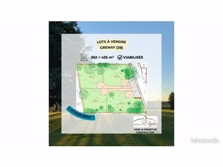 terrain 400 m² grenay