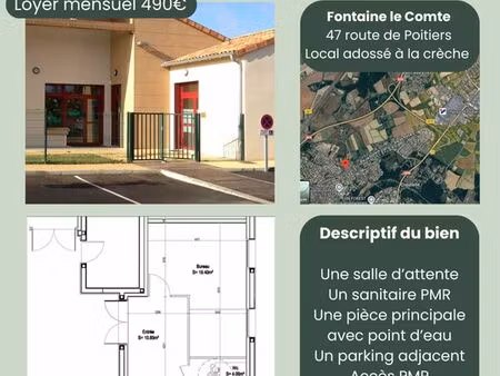 local 35m² avec parking