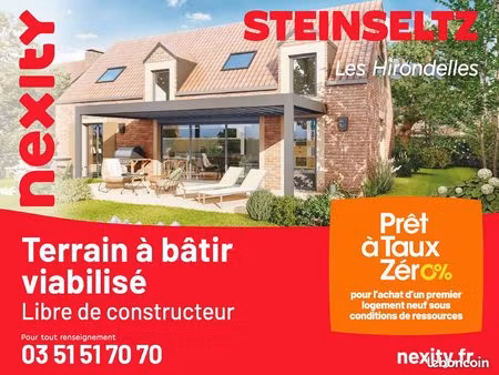 terrain constructible de 528 m2 à steinseltz  près de wissembourg