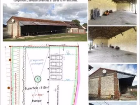 grange 374m2 aménager en habitation terrain 815m2 possibilité de 2 maison habitation idéal
