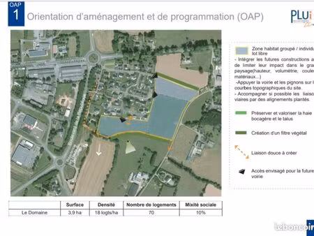 foncier à aménager – zone 1auh avec oap – ernée (53500)