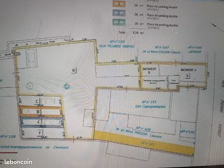 loue 2 places de parkings l'une derrière l'autre