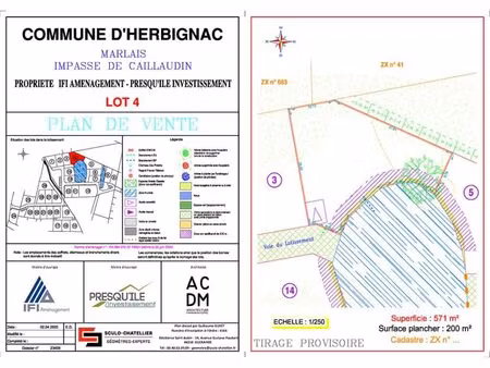 terrain 571 m² herbignac