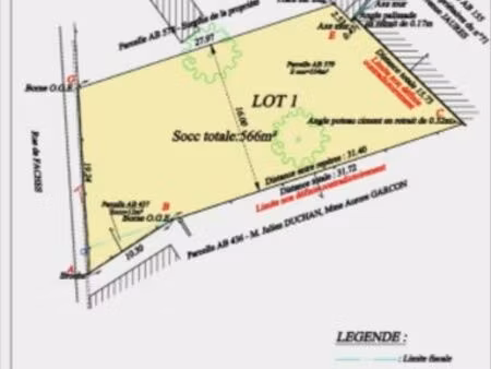 terrain constructible ronchin 566m2