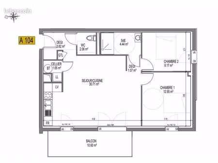 appartement 66m² - la gacilly