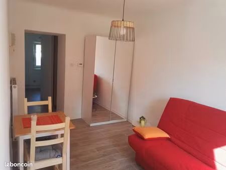 a louer : studio t1 meublé 20m² forbach centre-gare avec espace vert clim