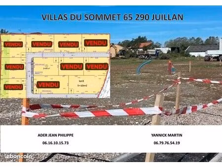 vente terrain viabilise juillan 630 m2