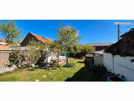 ? maison mitoyenne 110 m² + dépendance – jardin – garage – halluin