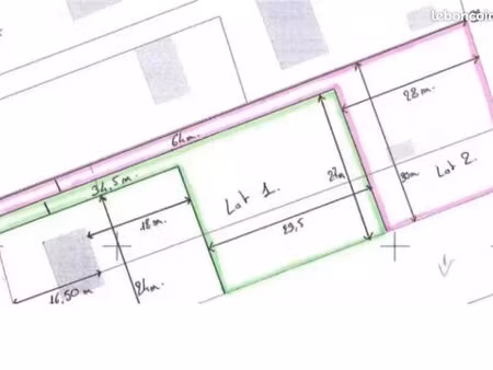 terrain 1100m² donges
