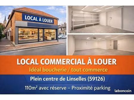local commercial 110 m² à louer – plein centre