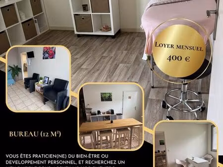 rejoignez un espace bien-être en colocation loue bureau (12 m²) non meublé
