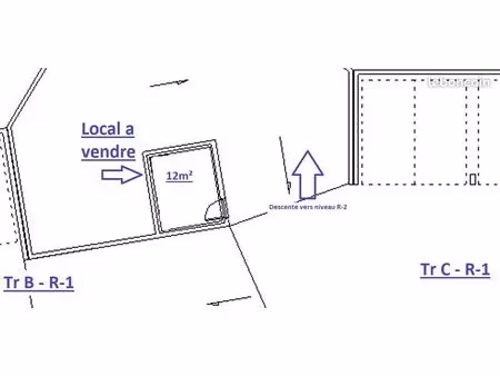 sainte foy station: local réserve  rangement 12 m² sous front de neige