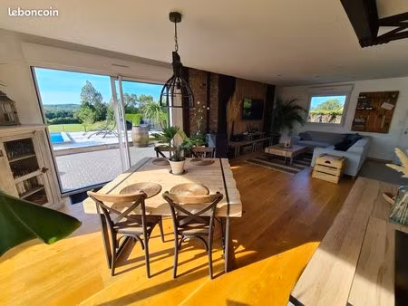 plain pied vue dégagée sur campagne