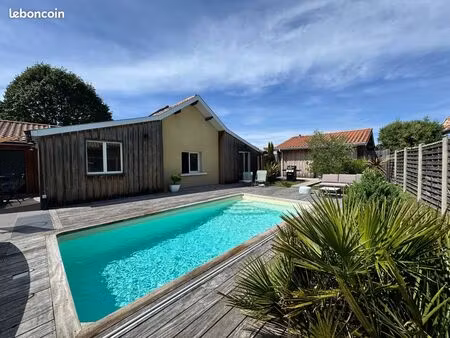 maison plain-pied esprit arcachonnais – volumes rares – piscine – studio indépendant le te