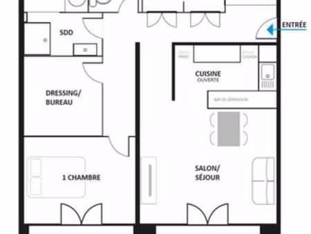 a louer - appartement vide de 64m2 + cave - prats de mollo