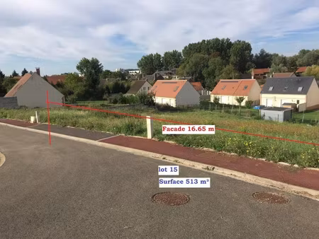 vente terrain à batir 513 m² à noyon (60400)  50 000 €