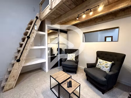 studio meuble avec mezzanine terrasse place de parking