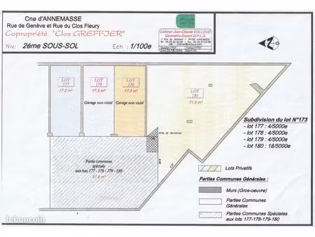 local box garage sous-sol 70m2