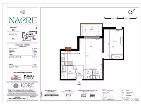 appartement 2 pièces 48 m²