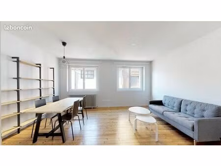 appartement t2 avec parquet de 52m2 loué meublé - toulouse-gare matabiau-médiathèque