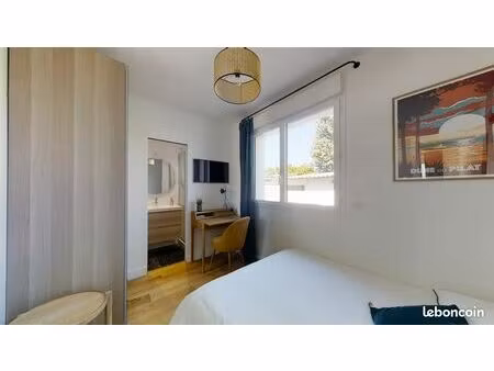 t1 studio dans superbe maison bordeaux merignac en coliving - tram clim jardin