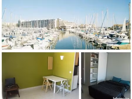 studio lumineux avec terrasse ensoleillée – vue port & accès plage à carno