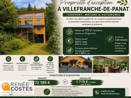 vente à terme libre sur 108 mois - villefranche de panat (12430)