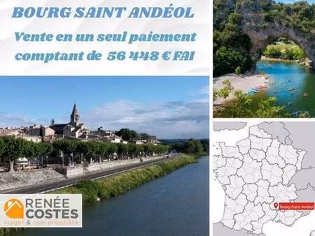 vente en nue propriété - f65-h66 ans - bourg st andeol (07700)