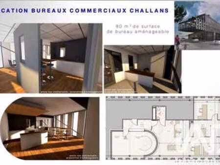 location appartement 2 pièces à challans (85300) : à louer 2 pièces / 80m² challans