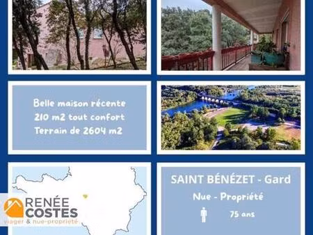 vente en nue propriété - h76 ans - st benezet (30350)