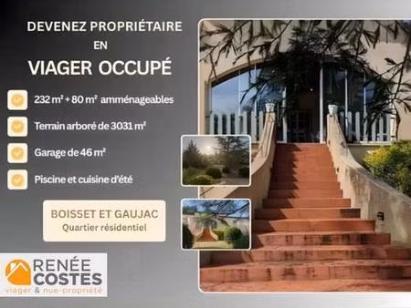 viager occupé - f78 ans - boisset et gaujac (30140)