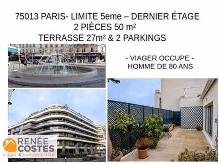 viager occupé - h80 ans - paris (75013)