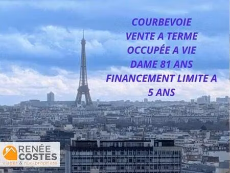 vente à terme occupée sur 60 mois - courbevoie (92400)