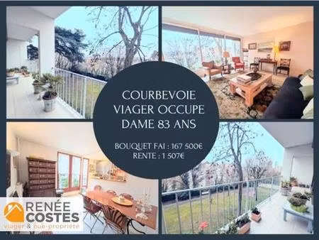 viager occupé - f83 ans - courbevoie (92400)