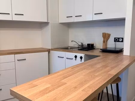 t1 bis meublé entièrement rénové – résidence calme – cave