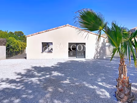 charmante villa contemporaine neuve 4 faces  plain-pied de 107.03 m² sur terrain piscinabl
