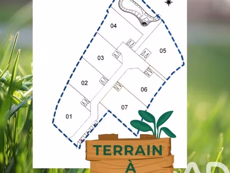 vente terrain à bâtir 610 m²