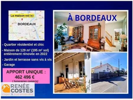 vente en nue propriété - f79-h83 ans - bordeaux (33200)