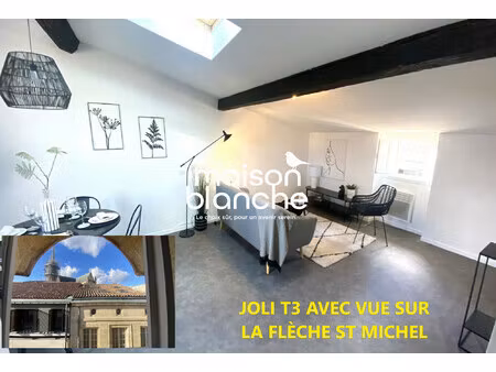 vieux bordeaux : beau t3+bureau libre de 64m2 au sol environ vue