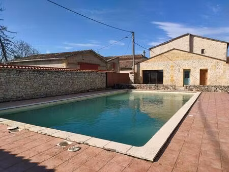 ensemble 2 maisons en pierre 600 m² + piscine + garages + parking + terrain 1600 m²