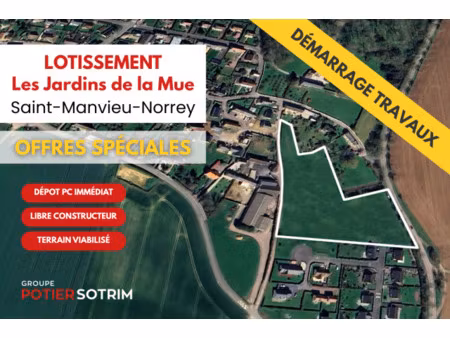 achat terrain 239m² st manvieu norrey 14740