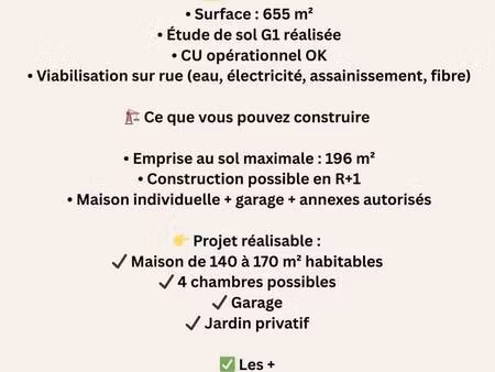 terrain constructible à vendre